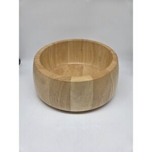 Dansk Graves‎ Studio High/Low Blonde Wood Slope Salad Bowl 11.5 in